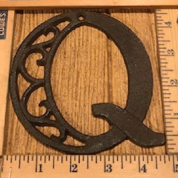 Cast Iron Letter "K" 4 5/8"tall Ornate Raw Cast Iron Ready to Paint 0184-0557-K - Picture 14 of 16